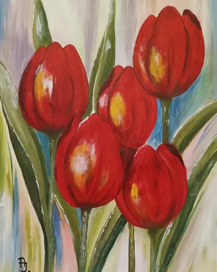Piros tulipánok