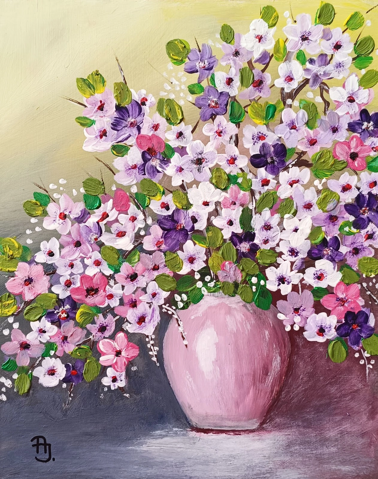 Festmény 129 - Tarka virágok - 2