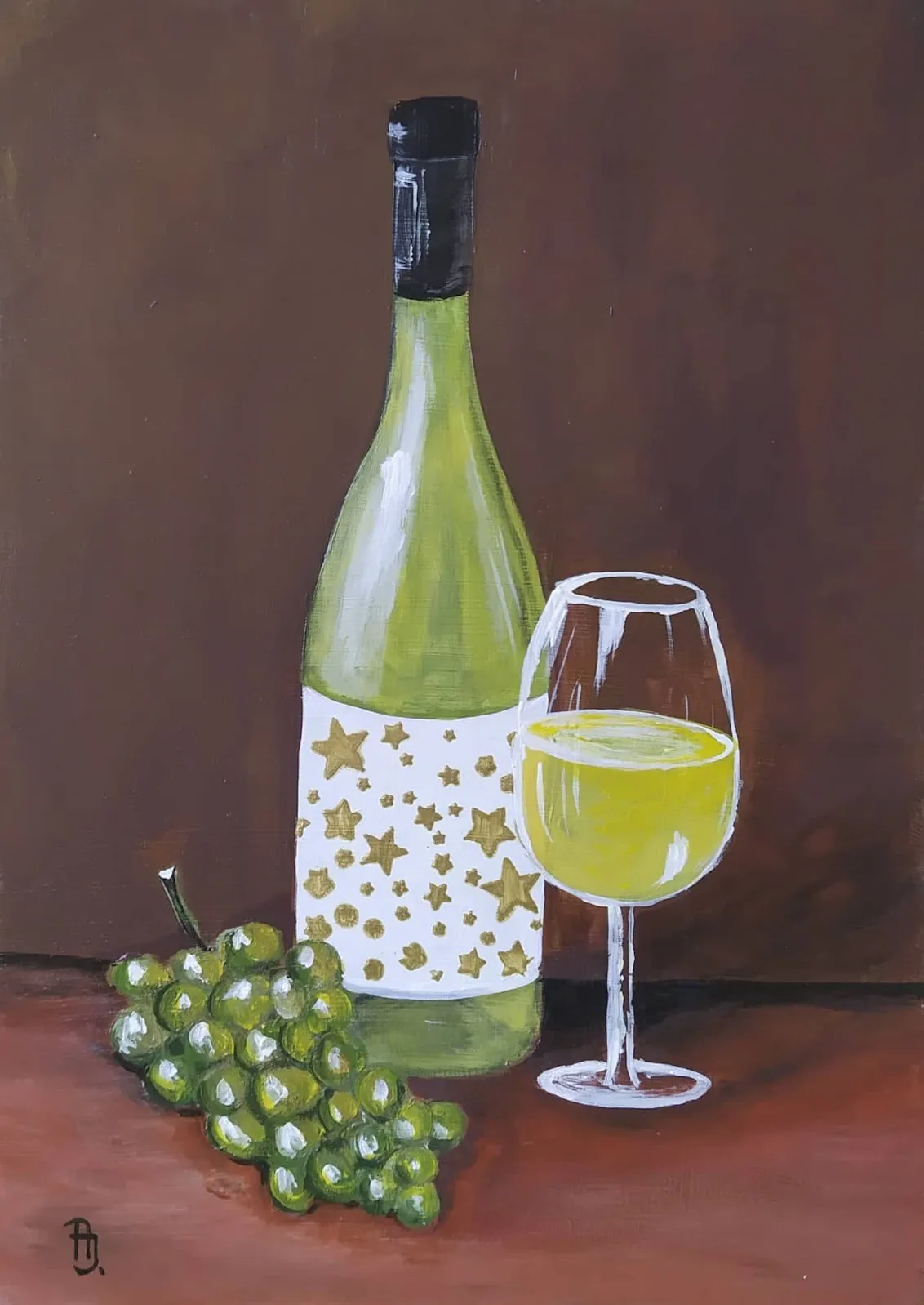 Festmény 40 - Bor és szőlő - 2