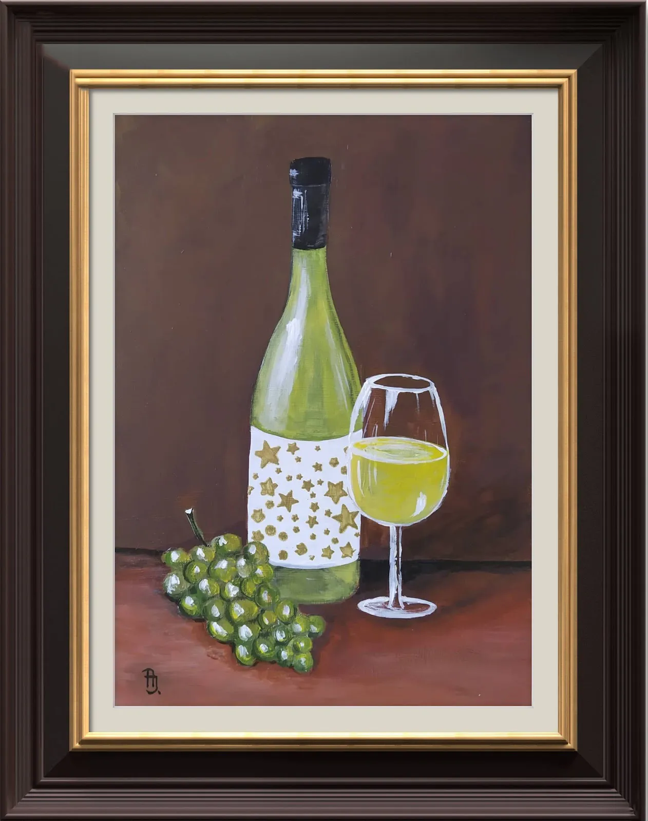 Festmény 40 - Bor és szőlő - 3