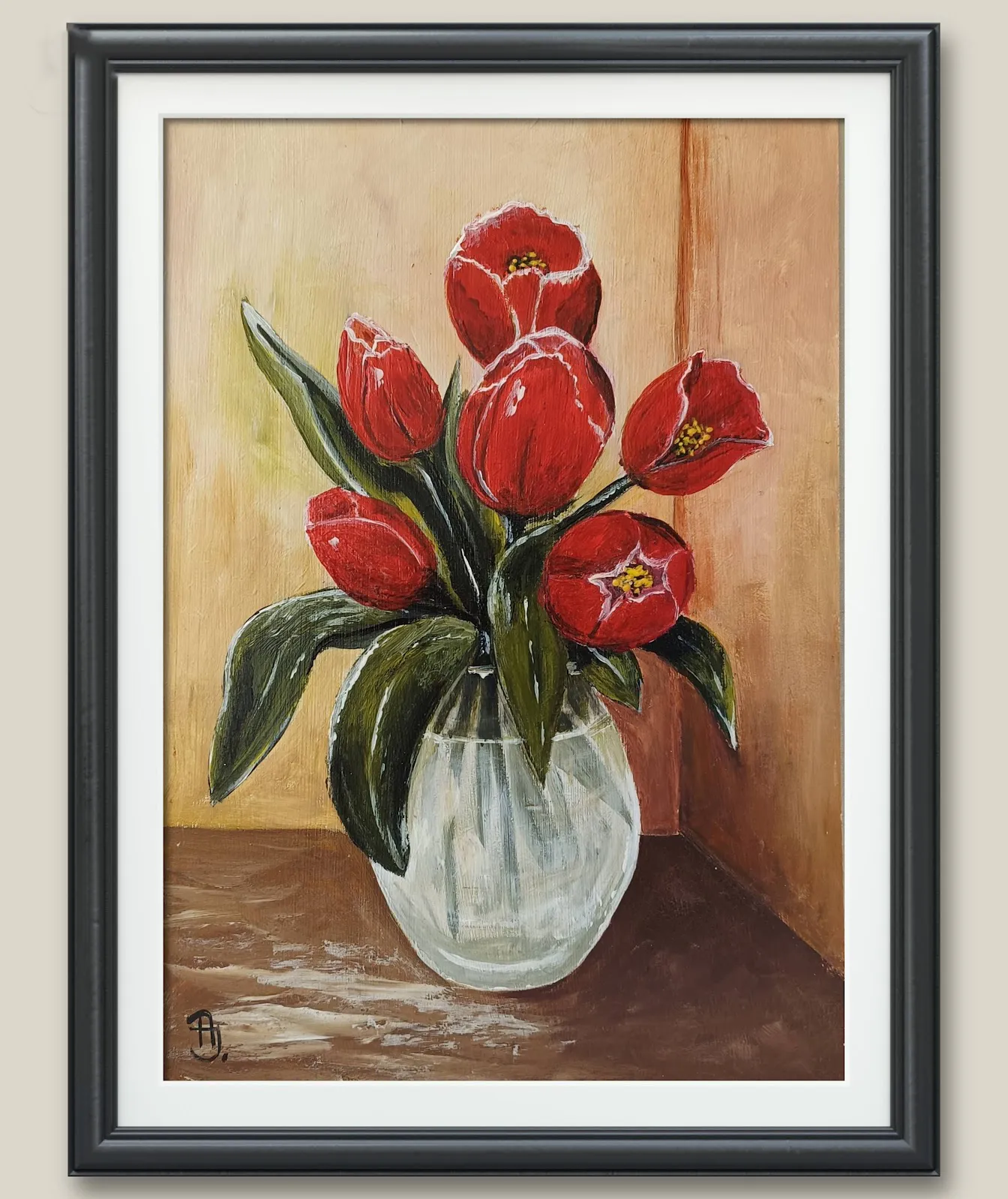 Festmény 62 - Piros tulipáncsokor - 3