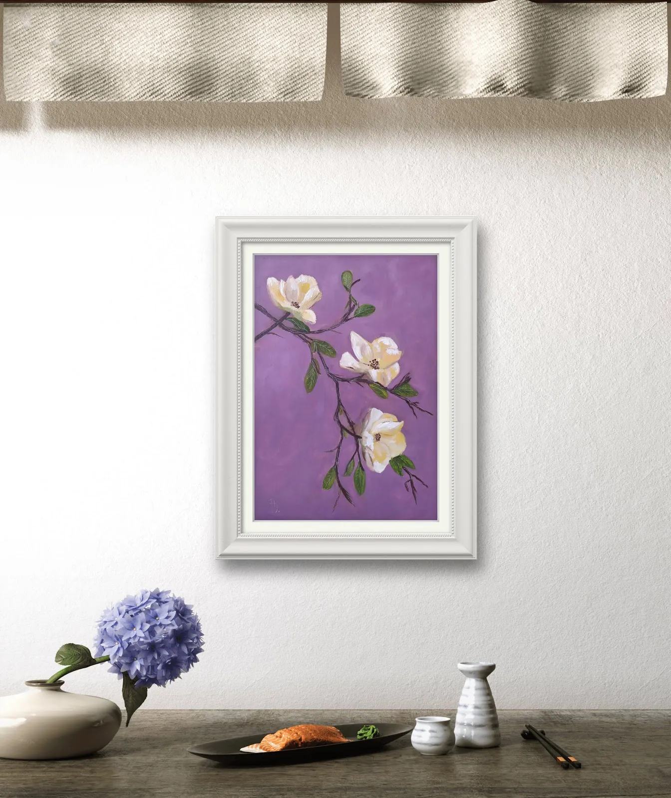 Festmény 65 - Virágzó barackfa ág - 1